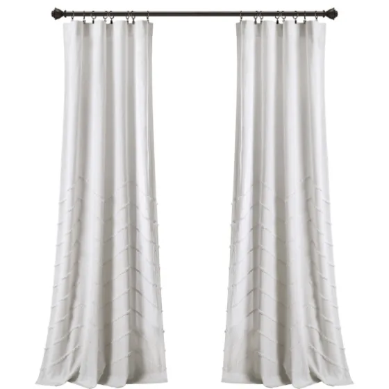 Chenille Chevron Curtain Panel Set, 84 In.-Kirkland's Home Cheap