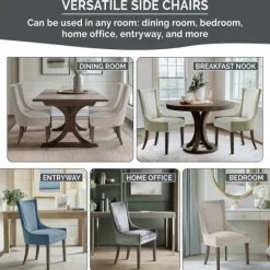 Chenille Curved Back Dining Chairs, Set Of 2-Kirkland's Home Discount