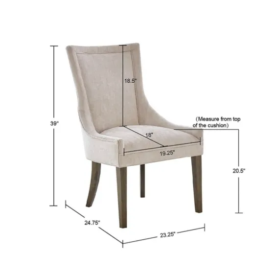 Chenille Curved Back Dining Chairs, Set Of 2-Kirkland's Home Discount