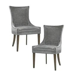 Chenille Curved Back Dining Chairs, Set Of 2-Kirkland's Home Best Sale