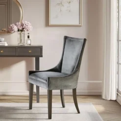 Chenille Curved Back Dining Chairs, Set Of 2-Kirkland's Home Best Sale