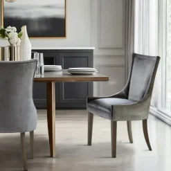 Chenille Curved Back Dining Chairs, Set Of 2-Kirkland's Home Best Sale