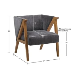 Chenille Geometric Frame Accent Chair-Kirkland's Home Flash Sale