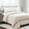 Cherry Red Pick Stitch Stripe Queen Quilt-Kirkland's Home Shop