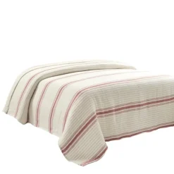 Cherry Red Pick Stitch Stripe Queen Quilt-Kirkland's Home Shop