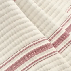 Cherry Red Pick Stitch Stripe Decorative Throw-Kirkland's Home Shop