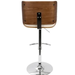 Cherry Wood And Cream Leather Vintage Barstool-Kirkland's Home Discount