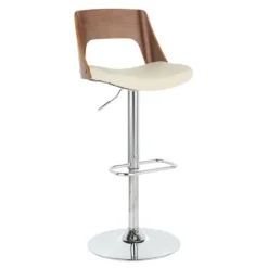 Cherry Wood And Leather Swivel Bar Stool-Kirkland's Home Cheap