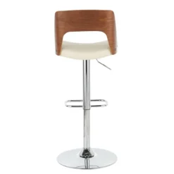 Cherry Wood And Leather Swivel Bar Stool-Kirkland's Home Cheap