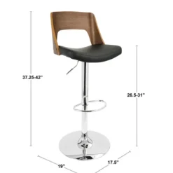Cherry Wood And Leather Swivel Bar Stool-Kirkland's Home Cheap