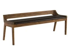 Chestnut Acacia Wood Cushioned Bench-Kirkland's Home Clearance