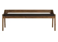 Chestnut Acacia Wood Cushioned Bench-Kirkland's Home Clearance