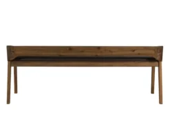 Chestnut Acacia Wood Cushioned Bench-Kirkland's Home Clearance
