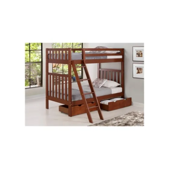 Chestnut Pine Removable Twin Bunk Bed With Drawers-Kirkland's Home Store