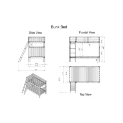 Chestnut Pine Removable Twin Bunk Bed With Drawers-Kirkland's Home Store