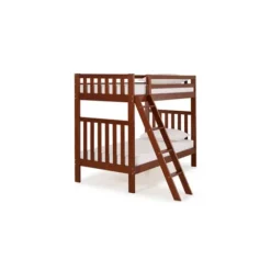 Chestnut Pine Wood Detachable Twin Bunk Bed-Kirkland's Home Outlet