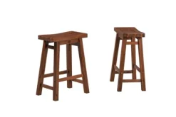 Chestnut Sonoma Saddle Counter Stools, Set Of 2-Kirkland's Home Sale
