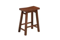 Chestnut Sonoma Saddle Counter Stools, Set Of 2-Kirkland's Home Sale