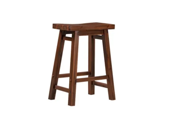 Chestnut Sonoma Saddle Counter Stools, Set Of 2-Kirkland's Home Sale