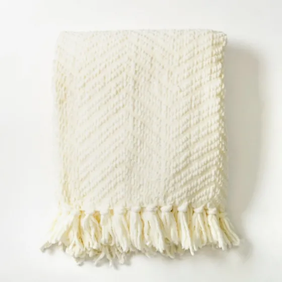 Chevron Chenille Knit Throw-Kirkland's Home Clearance