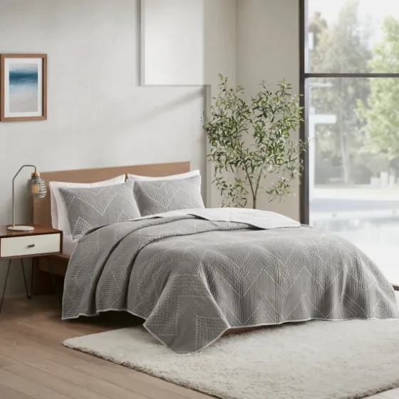 Chevron Full/Queen 3-Pc. Coverlet Set-Kirkland's Home Discount