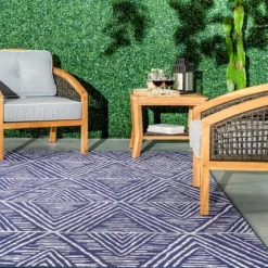 Chevron Indoor/Outdoor Area Rug, 6X9-Kirkland's Home Outlet