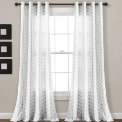 Chevron 2-Pc. Curtain Panel Set, 84 In.-Kirkland's Home Cheap