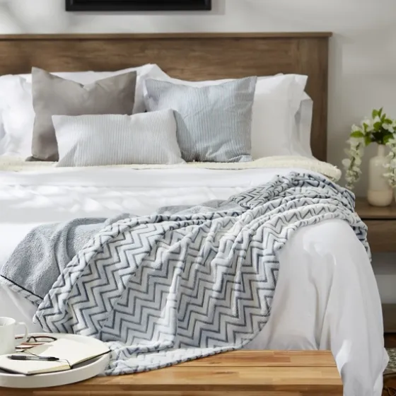 Chevron Plush Throw-Kirkland's Home Shop