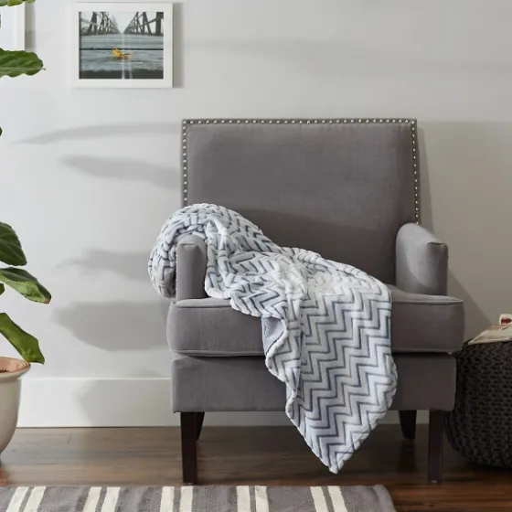 Chevron Plush Throw-Kirkland's Home Shop