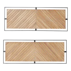Chevron Wood Wall Plaques, Set Of 2-Kirkland's Home Best Sale