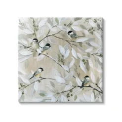 Chickadee Birds On Branch Canvas Art Print, 24X24-Kirkland's Home Cheap