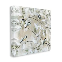 Chickadee Birds On Branch Canvas Art Print, 24X24-Kirkland's Home Cheap