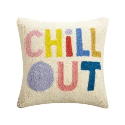 Chill Out Latch Hooked Wool Pillow-Kirkland's Home Flash Sale