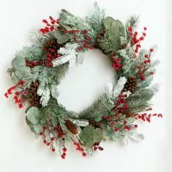 Chilled Eucalyptus And Pineberry Wreath-Kirkland's Home Sale