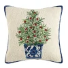 Chinoiserie Tree Blue Trim Wool Christmas Pillow-Kirkland's Home Fashion