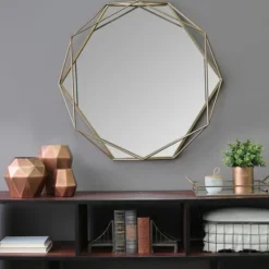 Chloe Gold Metal Wall Mirror-Kirkland's Home Clearance