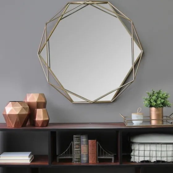 Chloe Gold Metal Wall Mirror-Kirkland's Home Clearance