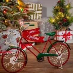 Christmas Bicycle With Pre-Lit Tree-Kirkland's Home Outlet