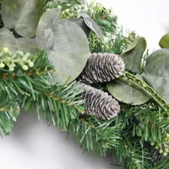 Christmas Eucalyptus Pine Mix Pre-Lit Wreath-Kirkland's Home Discount