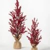 Christmas Red Berry Burlap Trees, Set Of 2-Kirkland's Home Online