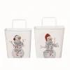 Christmas Snowman 2-Pc. Hanging Basket Set-Kirkland's Home Discount