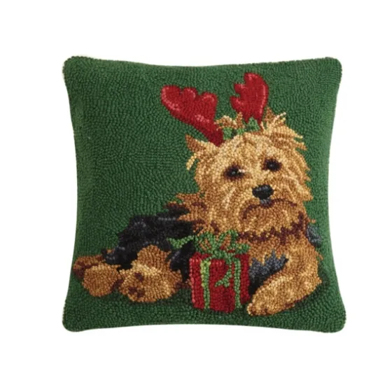 Christmas Yorkie Wool Pillow-Kirkland's Home Cheap
