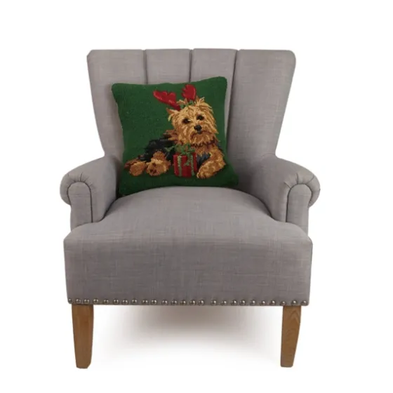 Christmas Yorkie Wool Pillow-Kirkland's Home Cheap