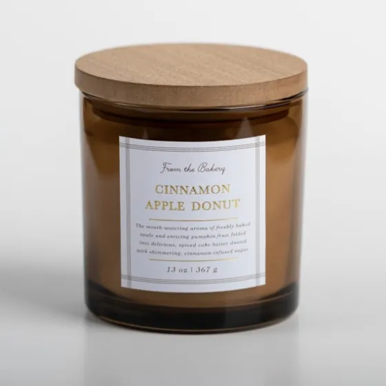 Cinnamon Apple Donut Triple Wick Jar Candle-Kirkland's Home Best