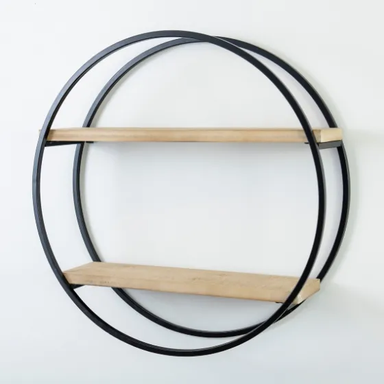 Circle Double Wood Wall Shelf, 25 In.-Kirkland's Home Flash Sale
