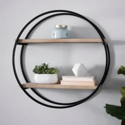 Circle Double Wood Wall Shelf, 25 In.-Kirkland's Home Flash Sale