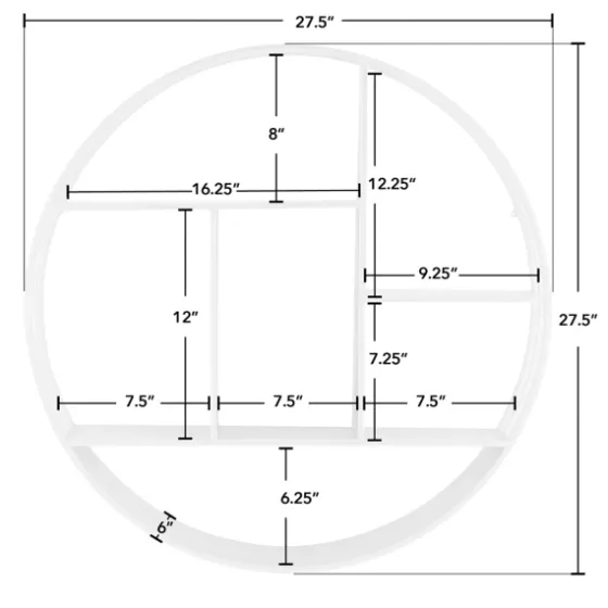 Circular Open Sides Floating Shelf-Kirkland's Home Cheap