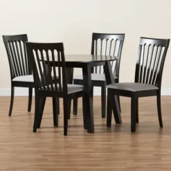 Classic Black Round Wood 5-Pc. Dining Set-Kirkland's Home Hot