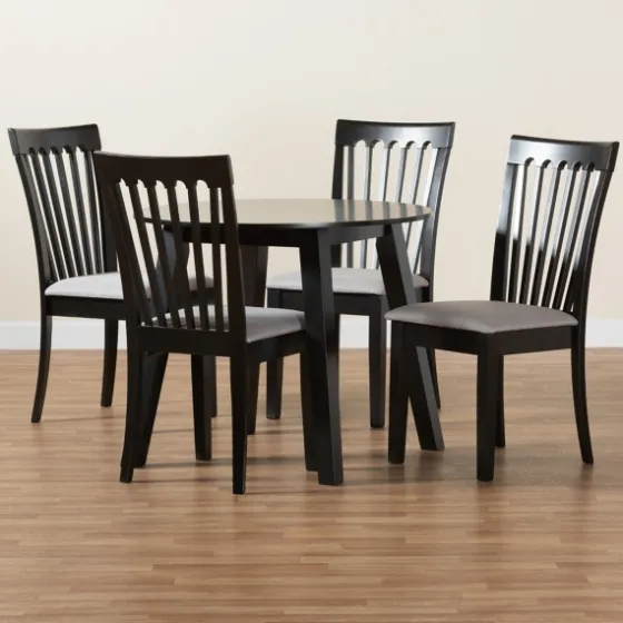 Classic Black Round Wood 5-Pc. Dining Set-Kirkland's Home Hot