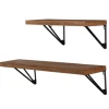 Classic Brown Wood Wall Shelves, Set Of 2-Kirkland's Home Clearance